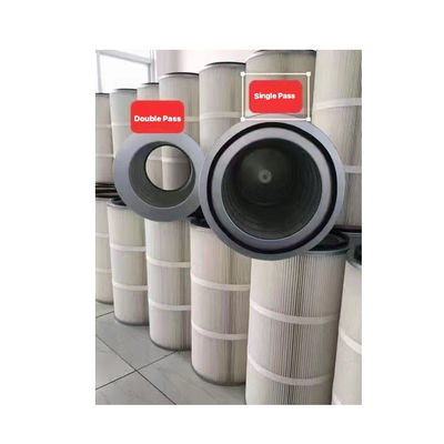 Collecteur de cartouche de filtre à poussière recouvert 0,5 μm pour machine à souffler